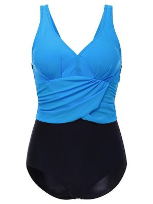 Luke classic online בגדי ים Women Plus Size Color Block High Waist Bodysuit Swimwear One Piece Beachwear