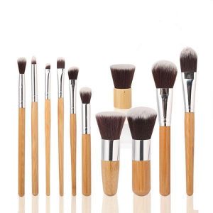 Luke classic online איפור MAANGE 11 Pcs Bamboo Handle Makeup Eyeshadow Blush Concealer Brush Set