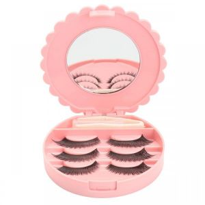 Luke classic online איפור False Eyelash Set Fake Eyelashes Small Mirror Storage Box with Glue Tweezers
