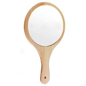 Luke classic online איפור Lucky Fine Hand-Held Solid Wood Mirror Portable Retro Makeup Mirrors Beauty Supplies Mirror