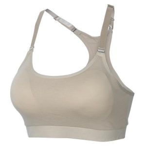 Wire Free Seamless Racerback Padded Thin Cup Yoga Running Sports Bra