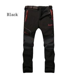 Mens Outdoor Elastic Trousers Casual Waterproof Warm Thick Soft Shell Lovers Assault  Pants