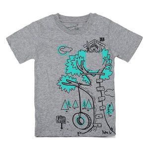 2015 New Little Maven Lovely Tree Baby Children Boy Cotton Short Sleeve T-shirt Top