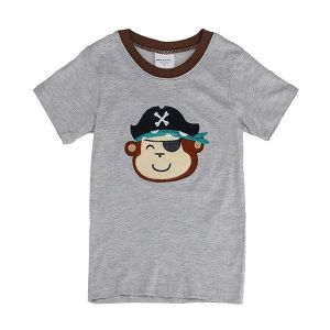2015 New Lovely Monkey Baby Children Boy Pure Cotton Short Sleeve T-shirt Top
