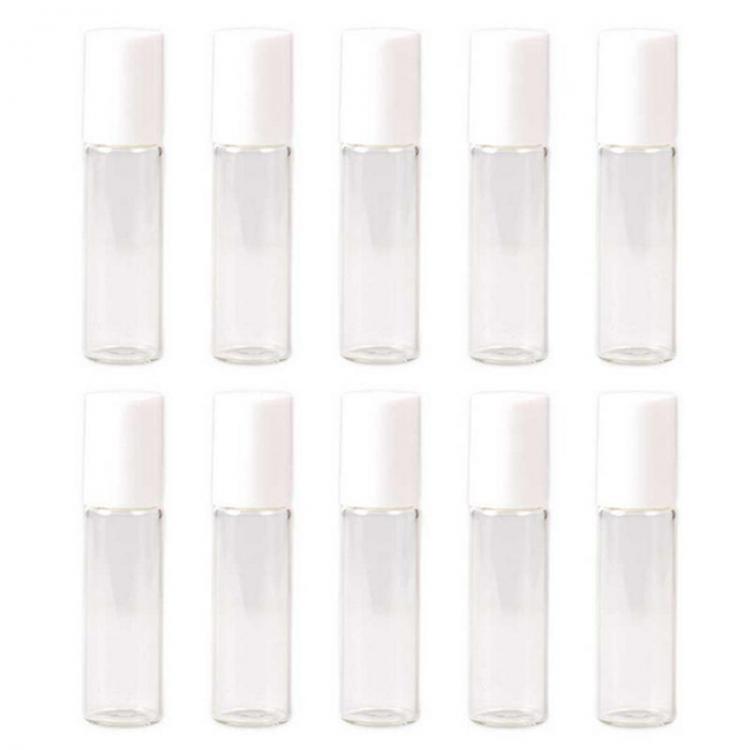 Luke classic online איפור 5ml Empty Clear Glass Roll on Bottles Refillable Roller Ball Essential Oil Liquid Bottle