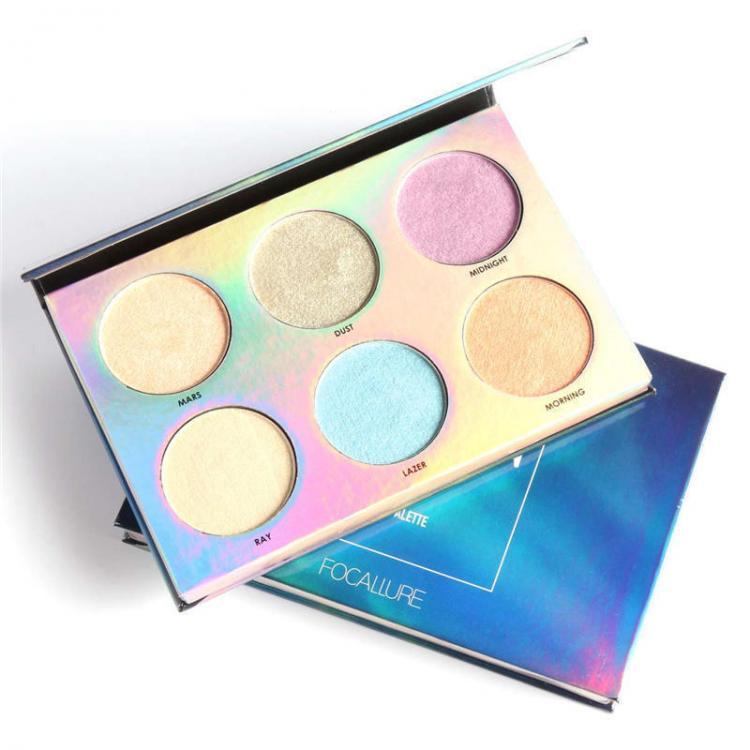 Luke classic online איפור FOCALLURE 6 Colos Chameleon Eye Shadow Highlighter Palette Shimmer Makeup Brighten Highlight