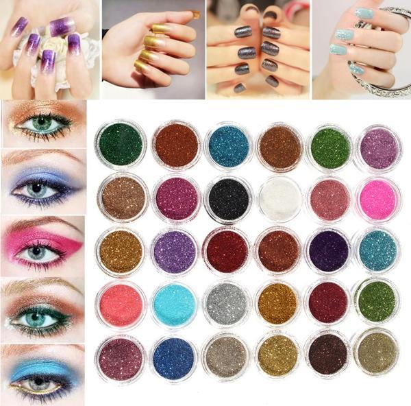 Luke classic online איפור 30 Colors Pro Makeup Glitter Powder Eyeshadow Pigment Eye Shadow Cosmetic Nail Art DIY