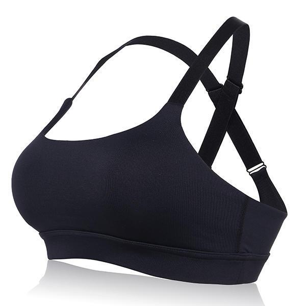 Luke classic online נשים Cross-Back Wireless Sports Bra Black Adjusted Breathable Yoga Vest