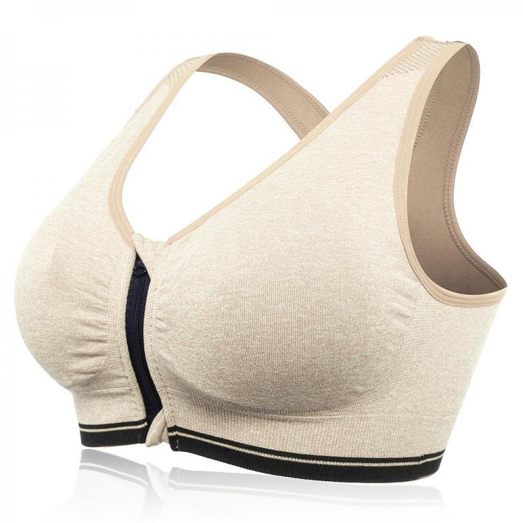 Luke classic online נשים Front Zipper Padded Fitness Sports Shockproof Sporty Bra Tops