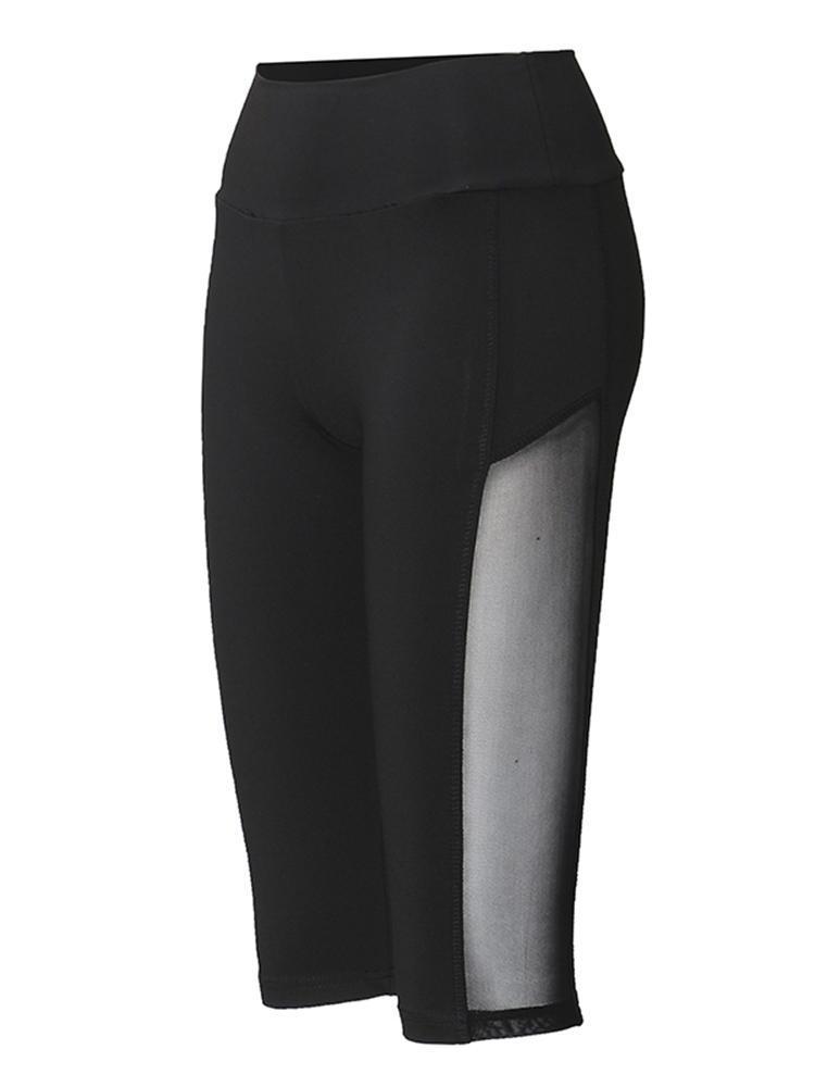 Luke classic online נשים Sports Casual Women Mesh Patchwork High Waist Cropped Leggings