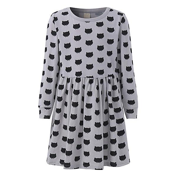 Luke classic online בגדי ילדים Kid Girls Black Cats Printed Long Sleeve Dress