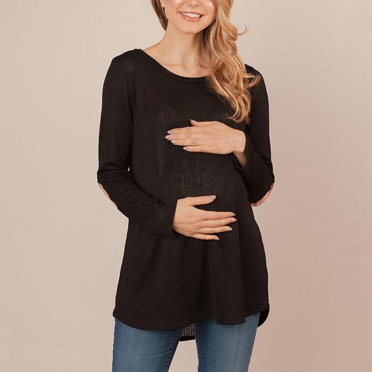 Luke classic online בגדי ילדים Pregnant Women Maternity Solid Patchwork Sleeve Tops