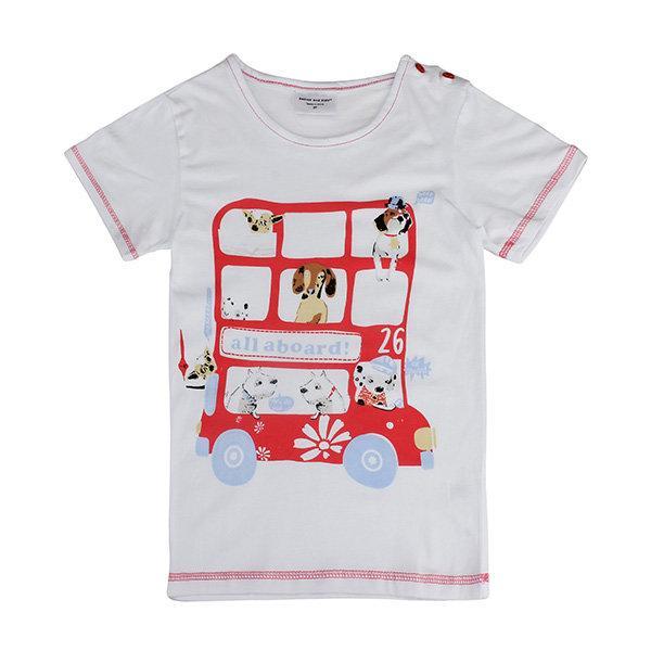 Luke classic online בגדי ילדים 2015 New Lovely Pet Bus Baby Children Boy Pure Cotton Short Sleeve T-shirt Top
