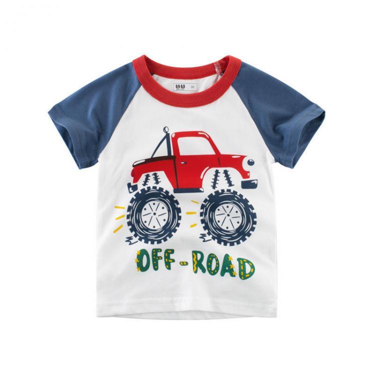 Luke classic online בגדי ילדים Boys Kids Car Printed Short Sleeve T-Shirts For 3Y-12Y